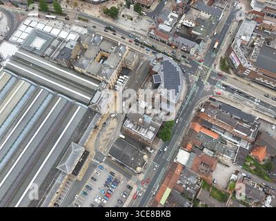Luftaufnahme von Paragon Station, Hull Interchange, Transport Hub, Ferensway, Kingston upon Hull Stockfoto