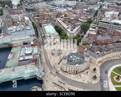 Aus der Vogelperspektive des Hull Maritime Museum, Queen Victoria Square, Kingston upon Hull Stockfoto