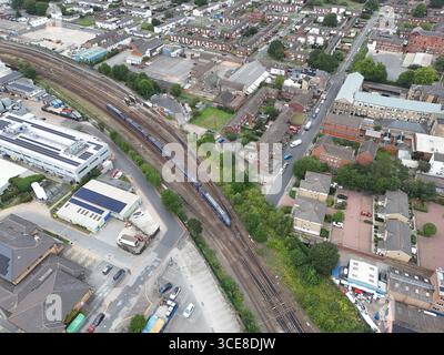 Luftaufnahme von Paragon Station, Hull Interchange, Transport Hub, Ferensway, Kingston upon Hull Stockfoto