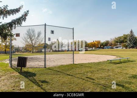 Der Cahill Park befindet sich im Meadowgreen Viertel von Saskatoon. Stockfoto