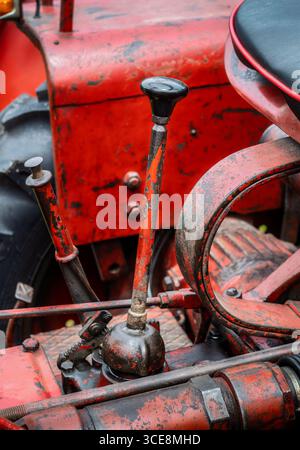 Vintage-Equipment-Stick eine historische Oldtimer-Traktor Stockfoto