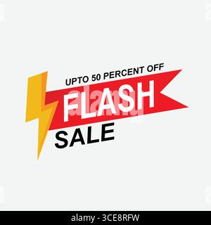 Flash-Werbebanner mit bis zu 50 % Rabatt Stock Vektor