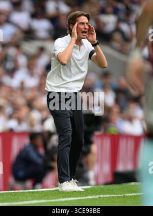 London, Großbritannien. August 2025. Tottenham Hotspur / Burnley - Premier League - London Tottenham Manager Thomas Frank. Bildnachweis: Mark Pain/Alamy Live News Stockfoto