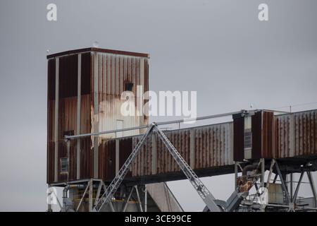Seattle, Washington - 12. Juli 2015: Hafen- und Industrieterminals an der Seattle Waterfront Stockfoto