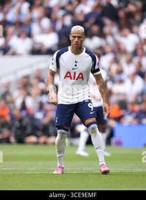 London, Großbritannien. August 2025. Richarlison (TH) beim Spiel Tottenham Hotspur gegen Burnley EPL im Tottenham Hotspur Stadium, London, UK am 16. August 2025. Quelle: Paul Marriott/Alamy Live News Stockfoto