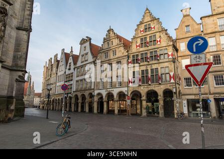Prinzipalmarkt am Morgen. Stockfoto