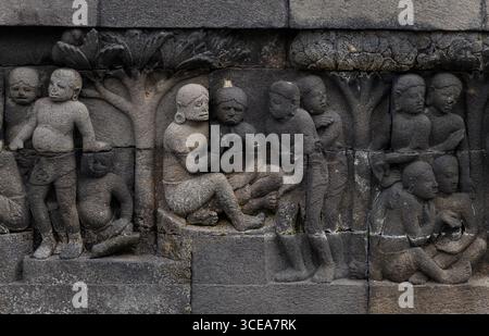 Borobudur Tempel in Yogyakarta, Indonesien Stockfoto