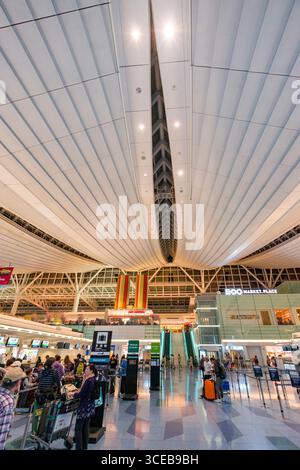 Haneda International Airport Terminal Abfahrt Lobby, Ōta, Tokio, Kantō, Honshu, Japan Stockfoto