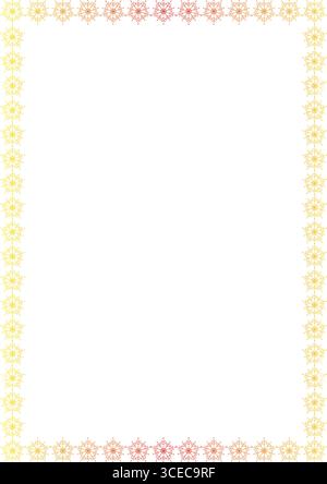 Schneeflocken-Winterrahmen. Weihnachtsschneeflocke auf weißem Hintergrund. Babydusche Stock Vektor