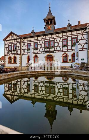 Das Dorf Mühlburg in Thüringen Stockfoto