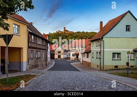 Das Dorf Mühlburg in Thüringen Stockfoto