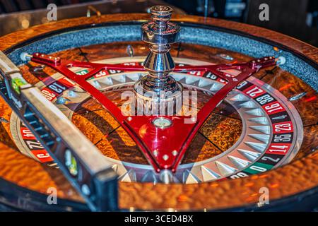 Casino Roulette-Rad wird gewartet, Las Vegas Stockfoto