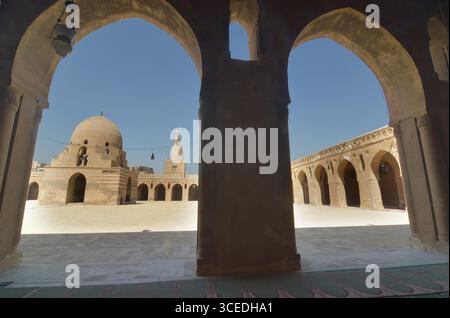 Die älteste historische Moschee von Ibn Tulun Kairo, Ägypten Stockfoto