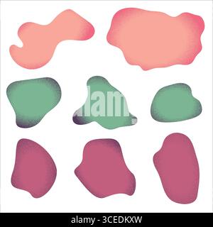 Fluide grafische Form Element Design Vektor Hintergrund oder flüssige Gradienten abstrakte geometrische moderne Splash Halbton wellenförmige Set für Text Kopierraum Stock Vektor