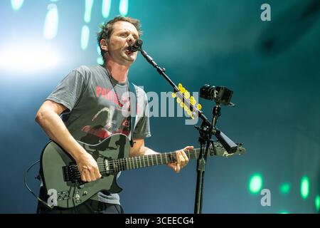 20. Juni 2025: Matt Bellamy von Muse tritt beim Hellfest Open Air Festival in Clisson auf Stockfoto
