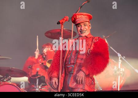 19. Juni 2025: Till Lindemann aus Rammstein tritt beim Hellfest Open Air Festival in Clisson auf Stockfoto