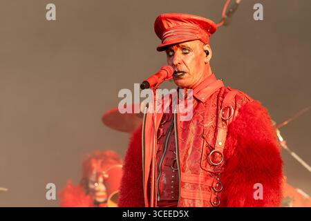 19. Juni 2025: Till Lindemann aus Rammstein tritt beim Hellfest Open Air Festival in Clisson auf Stockfoto