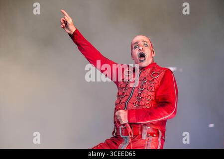 19. Juni 2025: Till Lindemann aus Rammstein tritt beim Hellfest Open Air Festival in Clisson auf Stockfoto