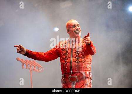 19. Juni 2025: Till Lindemann aus Rammstein tritt beim Hellfest Open Air Festival in Clisson auf Stockfoto