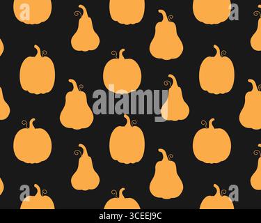 Kürbismuster. Design für Halloween. Illustration der Vektorabwicklung. Stock Vektor