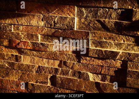 Hintergrund der Ziegelwand-Textur. Nahaufnahme von gemauerten Wandmustern Stockfoto