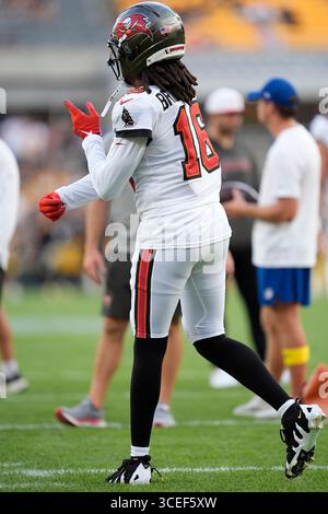 Pittsburgh, Pennsylvania, USA. August 2025. 16. August 2025: Teddy Bridgewater #16 beim Vorsaisonspiel der Pittsburgh Steelers und Tampa Bay Buccaneers im Acrisure Stadium in Pittsburgh, PA. Brook Ward/scheinbare Media Group (Kreditbild: © AMG/AMG via ZUMA Press Wire) NUR REDAKTIONELLE VERWENDUNG! Nicht für kommerzielle ZWECKE! Stockfoto