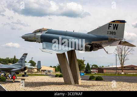Eine Indiana Air National Guard McDonnell Douglas F-4C Phantom II im Baer Field Heritage Air Park in Fort Wayne, Indiana, USA. Stockfoto