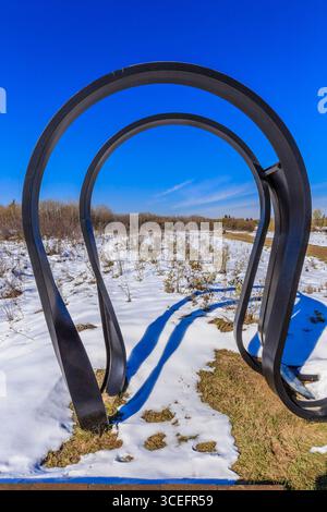 Der Mark Thompson Park befindet sich im Stadtteil Stonebridge von Saskatoon. Stockfoto