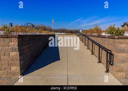 Der Mark Thompson Park befindet sich im Stadtteil Stonebridge von Saskatoon. Stockfoto