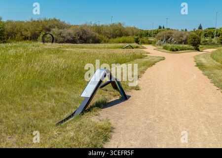 Der Mark Thompson Park befindet sich im Stadtteil Stonebridge von Saskatoon. Stockfoto