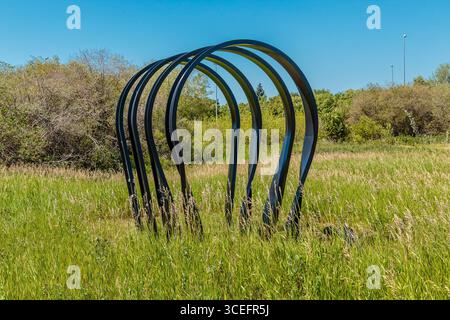 Der Mark Thompson Park befindet sich im Stadtteil Stonebridge von Saskatoon. Stockfoto