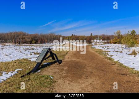 Der Mark Thompson Park befindet sich im Stadtteil Stonebridge von Saskatoon. Stockfoto