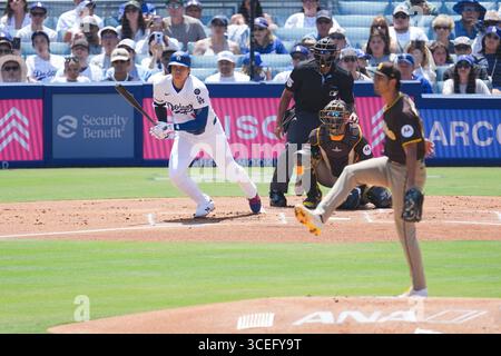 Kalifornien, USA. August 2025. Shohei Ohtani, (Dodgers), 17. August 2025: Baseball: Shohei Ohtani, (Dodgers) und Yu Darvish, (Padres) MLB reguläre Saison zwischen Los Angeles Dodgers und San Diego Padres im Dodger Stadium in Kalifornien, USA. Creative 2/AFLO/Alamy Live News Stockfoto