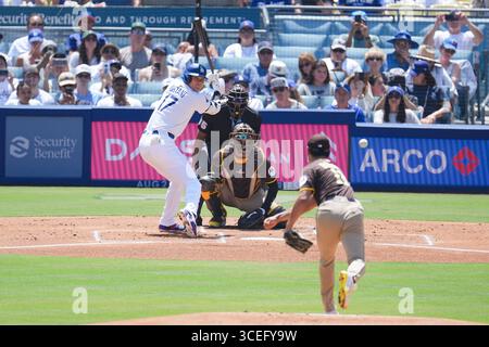 Kalifornien, USA. August 2025. Shohei Ohtani, (Dodgers), 17. August 2025: Baseball: Shohei Ohtani, (Dodgers) und Yu Darvish, (Padres) MLB reguläre Saison zwischen Los Angeles Dodgers und San Diego Padres im Dodger Stadium in Kalifornien, USA. Creative 2/AFLO/Alamy Live News Stockfoto