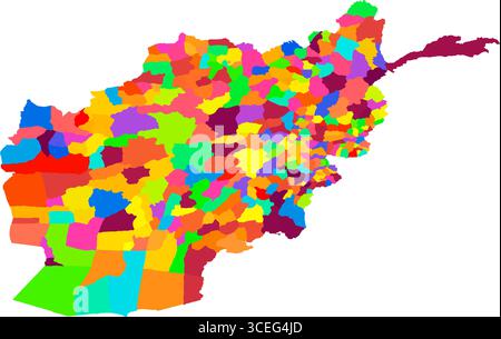 Vollständige Afghanistan Map Collection Vektorkartographie, editierbar und hochwertig für Designprojekte, Präsentationen und globale Studien. Stock Vektor