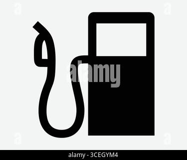 Tankstelle Icon Gaspumpendüse Schild Öl Nachbetanken Benzintank Fossiler Kraftstoff Auto Energie Kfz Nachfüllung Transportbranche Symbol Grafik Stock Vektor