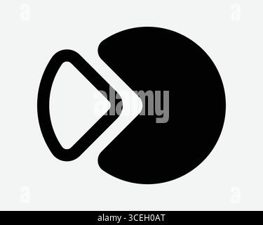 Tortendiagramm Symbol Für Viertelteil 25% Statistisches Diagramm Kreisbericht Analyse Geteilt Abgerundet Teilungsform Schwarzweiß Grafik Illustrationsbild Stock Vektor