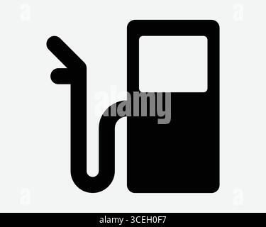 Benzingaspumpe Symbol Erdölstation Kraftstoff Diesel Benzindüse Fahrzeug Betanken Auto Tankschlauch Schild Symbol Grafik Illustration Auffüllen Transport Stock Vektor