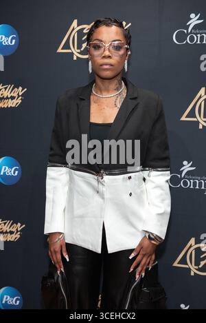 Nashville, Usa. August 2025. Keyla Richardson, im Pressebereich während der 40. Jährlichen Stellar Awards am 15. August 2025 im National Museum of African American Music in Nashville, TN. (Foto: Mike Ware/SIPA USA) Credit: SIPA USA/Alamy Live News Stockfoto