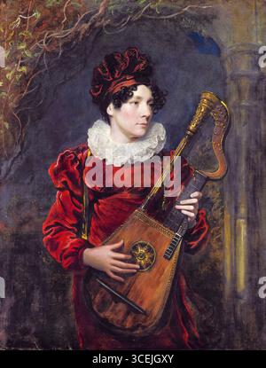 Catherine Stephens, Countess of Essex (1794–1882), englische Opernsängerin und Schauspielerin, einst als Kitty Stephens bekannt, Porträtgemälde in Öl auf Leinwand von George Henry Harlow, vor 1819 Stockfoto