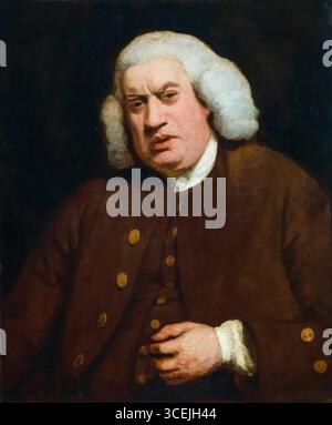Dr. Samuel Johnson (1709–1784), englischer Schriftsteller, der 1755 Ein Dictionary of the English Language veröffentlichte, Porträtmalerei in Öl auf Leinwand von Sir Joshua Reynolds, 1772 Stockfoto