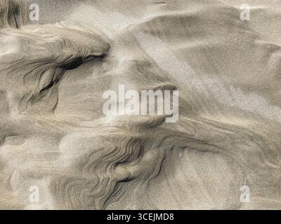Wind skulpted Sand Dunes Texture in Desert - abstrakte natürliche Muster. Stockfoto