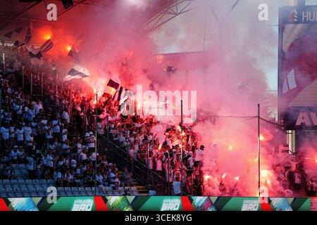 Odense, Dänemark. August 2025. 3F Superliga-kampen mellem ob og AGF paa Nature Energy Park i Odense Mandag den 18. august 2025. Quelle: Ritzau/Alamy Live News Stockfoto