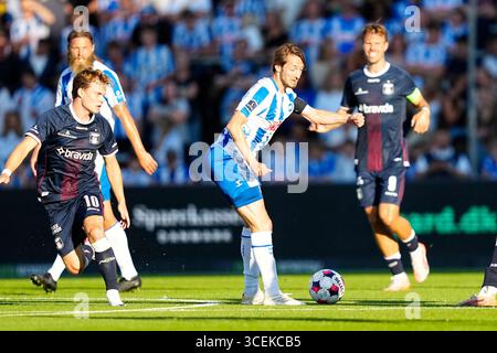 Odense, Dänemark. August 2025. 3F Superliga-kampen mellem ob og AGF paa Nature Energy Park i Odense Mandag den 18. august 2025. Quelle: Ritzau/Alamy Live News Stockfoto