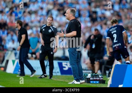 Odense, Dänemark. August 2025. 3F Superliga-kampen mellem ob og AGF paa Nature Energy Park i Odense Mandag den 18. august 2025. Quelle: Ritzau/Alamy Live News Stockfoto