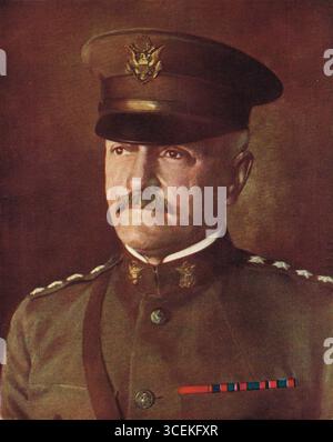 John Joseph Pershing, auch bekannt als Black Jack, Kommandeur der US-Streitkräfte in Frankreich, 1. Weltkrieg Stockfoto