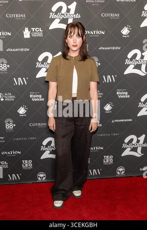 Los Angeles, Usa. August 2025. Produzentin Hannah Elline nimmt am 21. Hollyshorts Film Festival Oscar Qualifying Awards am TCL Chinese Theater Teil. (Foto: Eugene Powers/SOPA Images/SIPA USA) Credit: SIPA USA/Alamy Live News Stockfoto