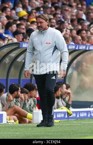 Leeds, Großbritannien. August 2025. Daniel Farke, Manager von Leeds United beim Freundschaftsspiel Leeds United FC gegen Villarreal CF vor der Saison in Elland Road, Leeds, England, Großbritannien am 2. August 2025Credit: Lee Keuneke/Every Second Media Credit: Every Second Media/Alamy Live News Stockfoto
