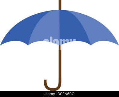 Schirmvektor flach Symbol. Regenschirm-Design Illustration Herbst Regen Konzept Schutz Stock Vektor