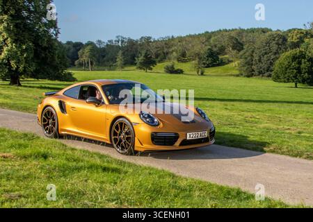 2018 Porsche 911 Turbo S Exclusive Series – 991.2; Wheels Up North, Renntag High-Peformance-Fahrzeuge zeigen auf dem Leighton Hall Estate, Carnforth, Großbritannien Stockfoto